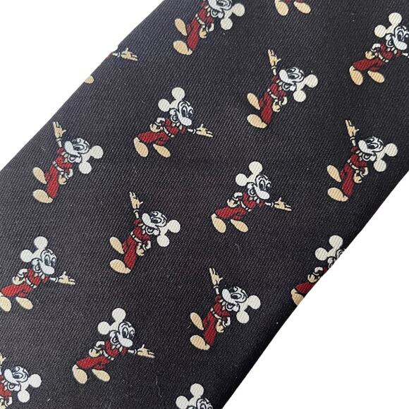 Mickey Mouse Tie by Cervantes Mickey Mouse All Over Vintage 1970s Brown EUC - Picture 6 of 8